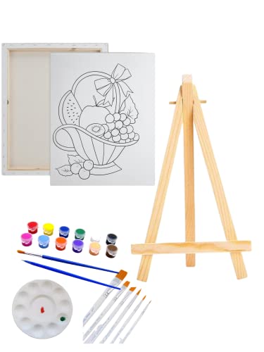 Amazon.com: Essenburg Pre Drawn Canvas Paint Kit | Adult & Teen Sip and Paint Party Favor | DIY