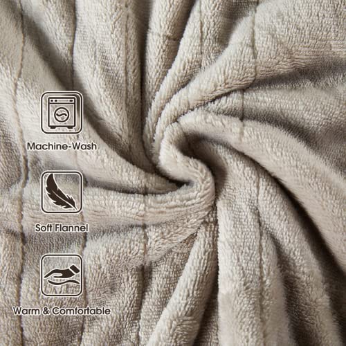 Tefici Electric Heated Blanket Throw, Super Cozy Soft Flannel 50" x 60" Heated Throw with 3 Fast Hea