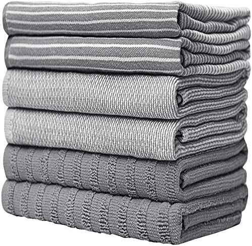 Amazon.com: Premium Kitchen Towels (20”x 28”, 6 Pack) | Large Cotton Kitchen Hand Towels | Dish Towe