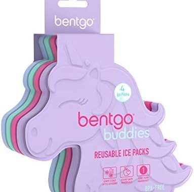 Bentgo® Buddies Reusable Ice Packs - Slim Ice Packs for Lunch Boxes, Lunch Bags, and Coolers - Multi