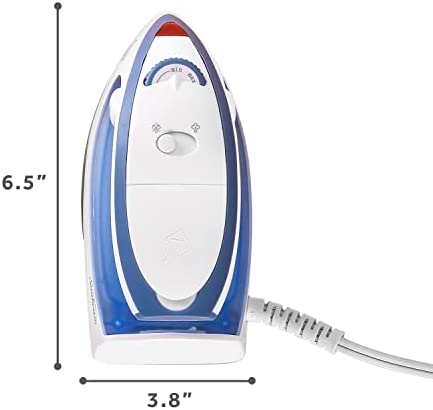 Sunbeam Hot-2-Trot Travel Steam Iron, 800 Watt Dual Voltage 120/240, Compact Size, Portable, Non-Sti