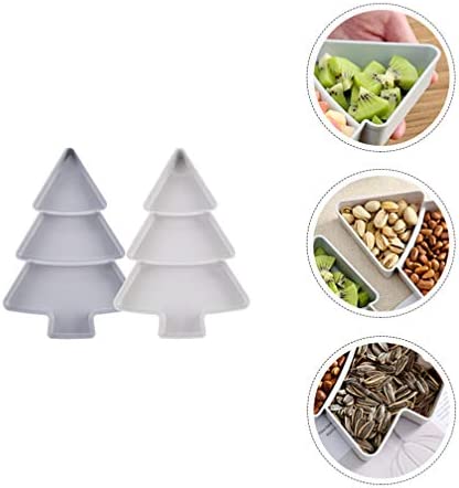 Amazon.com: TOYANDONA 2pcs Christmas Snack Serving Tray Plastic Christmas Tree Serving Dish Snack Di