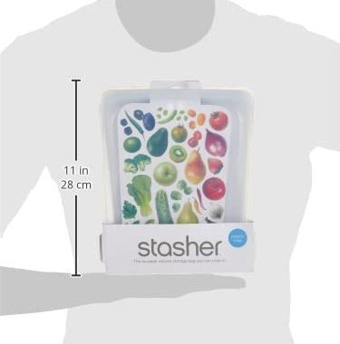 Amazon.com: Stasher Silicone Reusable Storage Bag, 1/2 Gallon (Clear) | Food Meal Prep Storage Conta