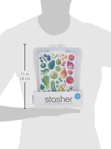 Amazon.com: Stasher Silicone Reusable Storage Bag, 1/2 Gallon (Clear) | Food Meal Prep Storage Conta