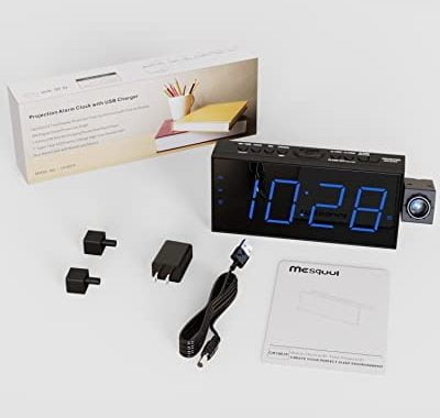 Amazon.com: Digital Projection Alarm Clock for Bedroom, Large LED Alarm Clock with 350° Projector on