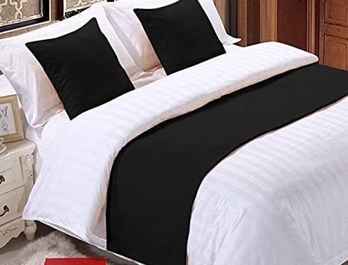 Amazon.com: QFWMCW Hotel Bed Runner Scarf 1 Piece 800 Thread Count Solid Color Soft Bedspreads Cover