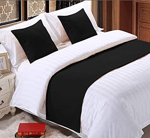 Amazon.com: QFWMCW Hotel Bed Runner Scarf 1 Piece 800 Thread Count Solid Color Soft Bedspreads Cover