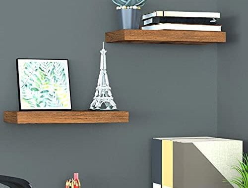 Amazon.com: HOOBRO Floating Shelves, Wall Shelf Set of 2, 15.7 inch Hanging Shelf with Invisible Bra