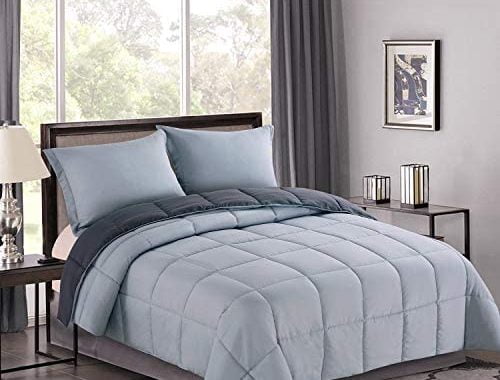 Homelike Moment Lightweight Comforter Set Queen Reversible All Season Down Alternative Bed Comforter