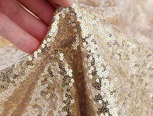 Christmas Tree Skirt 24 Round Champagne Gold Small Tree Skirt Sparkle Xmas Ornaments New Years Party