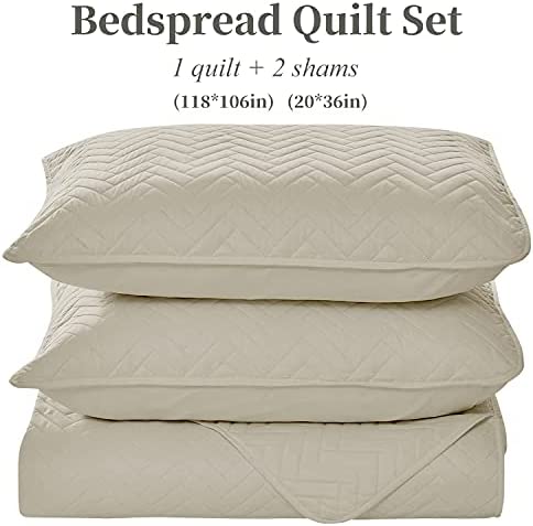 Amazon.com: SEMECH King Size Quilt King Quilt Set California King Quilt, Beige Quilt King Size Soft