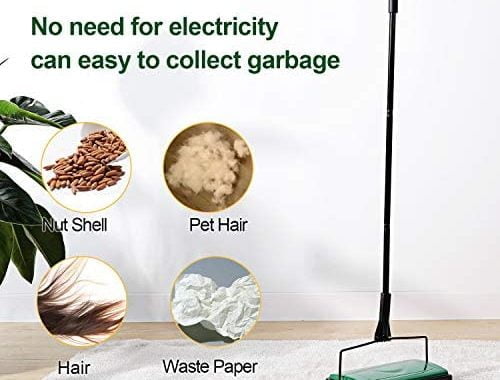 Yocada Carpet Sweeper Cleaner for Home Office Low Carpets Rugs Undercoat Carpets Pet Hair Dust Scrap