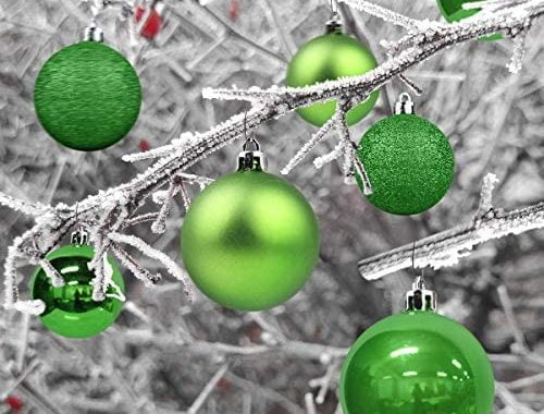 Amazon.com: Emerald Green 2.5" Christmas Balls Christmas Tree Decoration Ornaments Shatterproof Hang