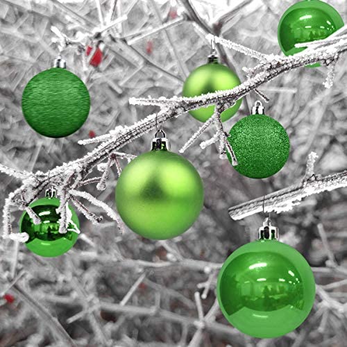 Amazon.com: Emerald Green 2.5" Christmas Balls Christmas Tree Decoration Ornaments Shatterproof Hang