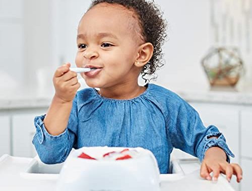 Amazon.com: NumNum Pre-Spoon GOOtensils | Baby Spoon Set (Stage 1 + Stage 2) | BPA Free Silicone Sel