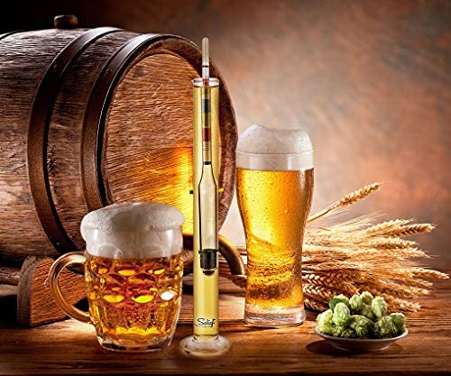 Amazon.com: SOLIGT Triple Scale Hydrometer and Glass Test Jar for Wine, Beer, Mead & Cider - ABV
