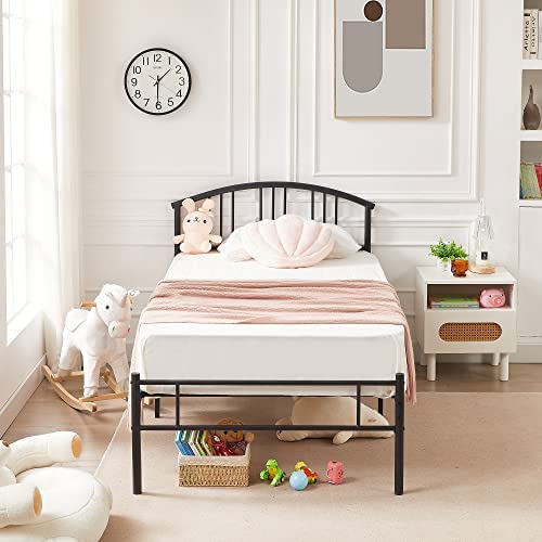 Amazon.com: VECELO 14 inch Twin Bed Frame Metal Platform Mattress Foundation with headboard Footboar