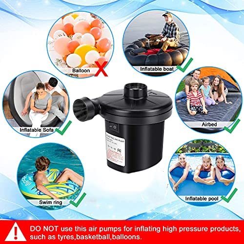 Amazon.com: CODFLIC Electric Air Pump for Inflatables, Portable Air Mattress Pump for Inflatables Co