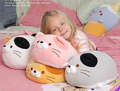 Amazon.com: Onsoyours Super Soft Cat Plush Toy, Fluffy Chubby Kitty Stuffed Animal, Adorable Plush C