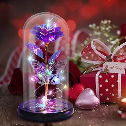 Amazon.com: Mom Gifts for Mothers Day, Women Galaxy Glass Rose Flower Birthday Gifts for Mom & H