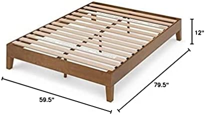 Amazon.com: ZINUS Alexis Deluxe Wood Platform Bed Frame / Solid Wood Foundation / No Box Spring Need