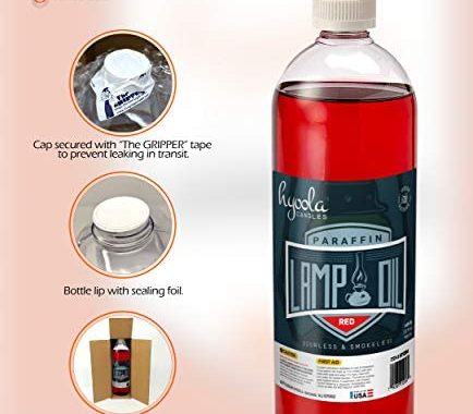 Amazon.com: Liquid Paraffin Lamp Oil - Red Smokeless, Odorless, Ultra Clean Burning Fuel for Indoor