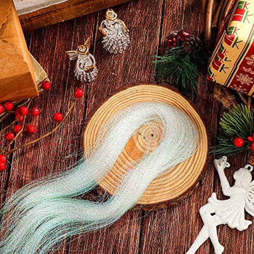 Jutom Angel Hair Christmas Decoration Iridescent Tinsel Angel Hair Snow Christmas Iridescent Icicle