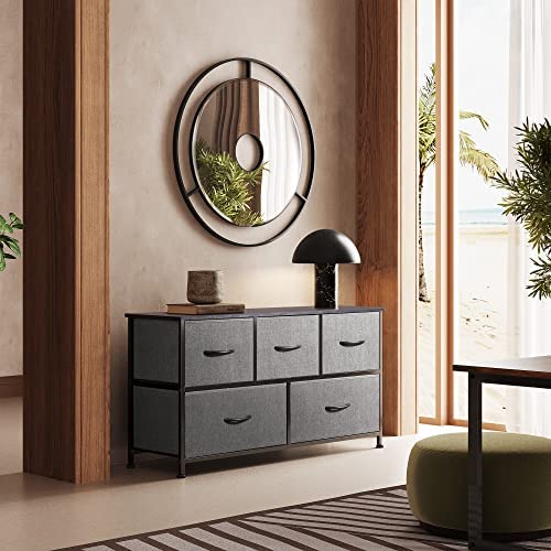 Amazon.com - WLIVE Dresser for Bedroom with 5 Drawers, Wide Chest of Drawers, Fabric Dresser, Storag