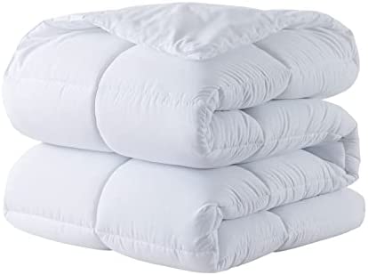 DOWNCOOL Comforters Queen Size, Duvet Insert,White All Season Duvet, Lightweight Blanket, Down Alter