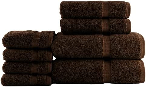 Amazon.com: Adam Jee 8-Piece Towel Set -100% Ring Spun Virgin Cotton 600 GSM Highly Absorbent Towels