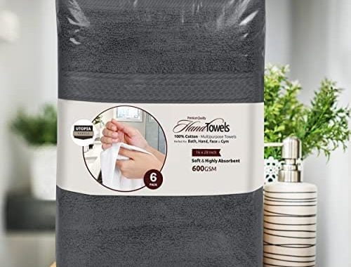 Amazon.com: Utopia Towels 6 Pack Premium Hand Towels Set, (16 x 28 inches) 100% Ring Spun Cotton, Ul