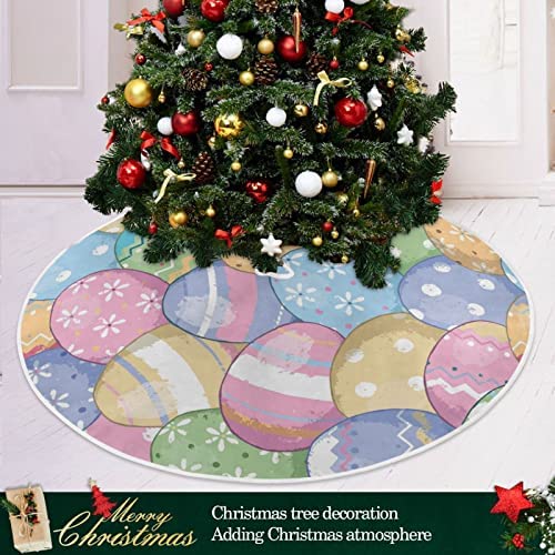 Amazon.com: xigua Easter Eggs Tree Skirt Christmas Tree Mat Ornaments for Festival Party Indoor Deco