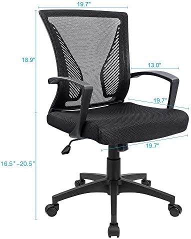 Amazon.com: Furmax Office Chair Mid Back Swivel Lumbar Support Desk Chair, Computer Ergonomic Mesh C