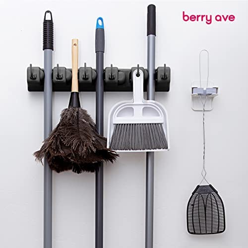 Amazon.com: Berry Ave Broom Holder & Wall Mount Garden Tool Organizer - Home Laundry Room, Kitch