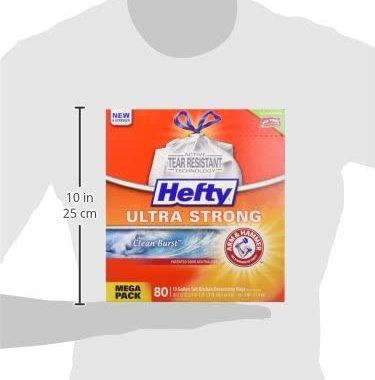 Amazon.com: Hefty Ultra Strong Tall Kitchen Trash Bags, Clean Burst Scent, 13 Gallon, 80 Count : Hea