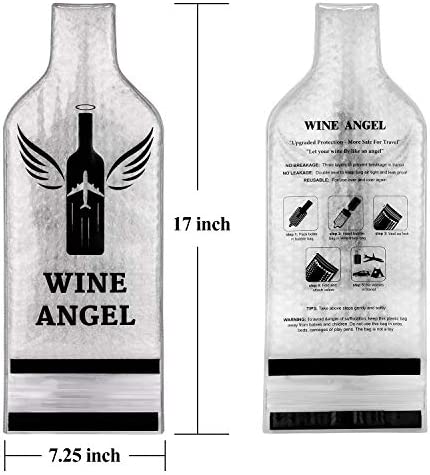 [UPGRADED PROTECTION] 4 Set (8 pcs) Reusable Wine Bags for Travel, Wine Travel Protector, Bottle Tra