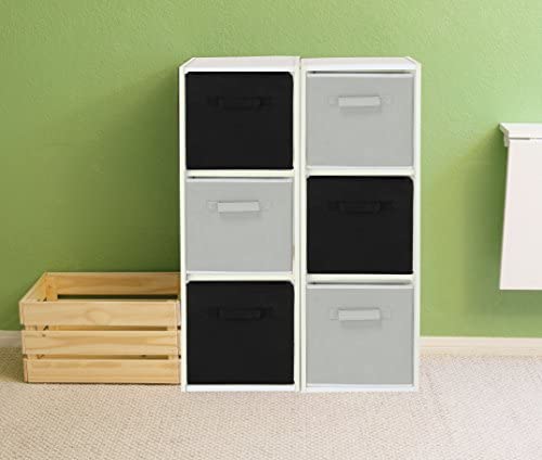 Amazon.com - 6 Pack - SimpleHouseware Foldable Cube Storage Bin, Black -