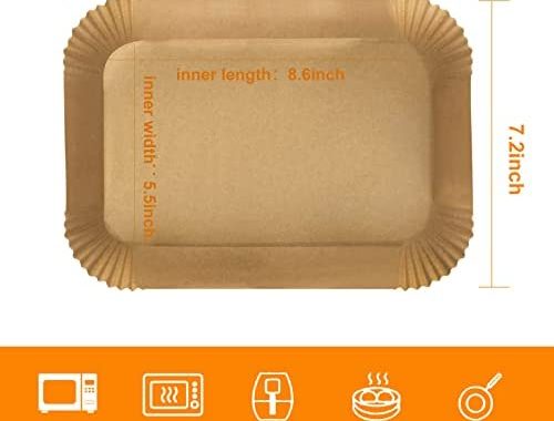 Amazon.com: Air Fryer Disposable Paper Liner for Ninja Dual,100PCS Air Fryer Liners Rectangle 8.6x 5