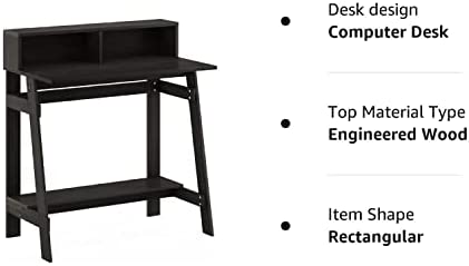 Amazon.com: Furinno Simplistic a Frame Computer Desk, Espresso : Home & Kitchen