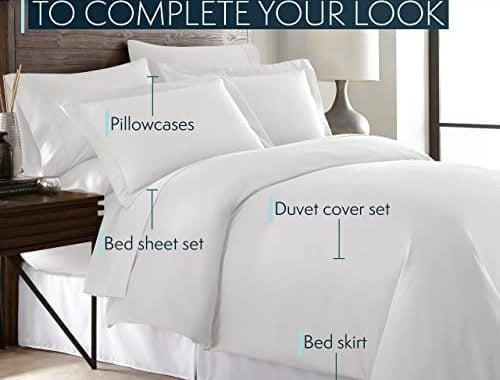 HC COLLECTION Pillow Cases - Set of 2 King Size Pillowcases, 20" x 40", Microfiber Pillowcase P