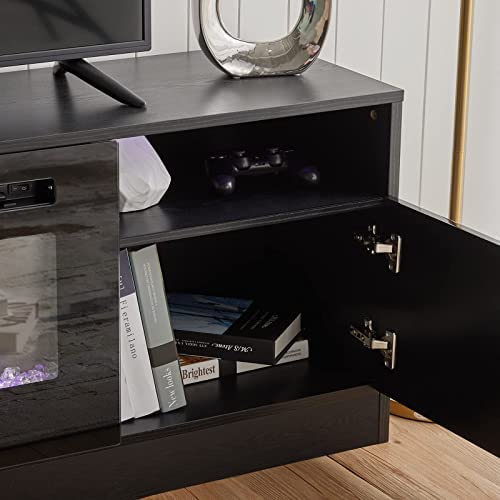 Amazon.com: Amerlife Fireplace TV Stand with 36" Electric Fireplace, LED Light Entertainment Center,