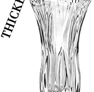 YISHENGRONG Flower Vase Large Size Phoenix Tail Shape Thickened Crystal Glass for Home Decor, Weddin