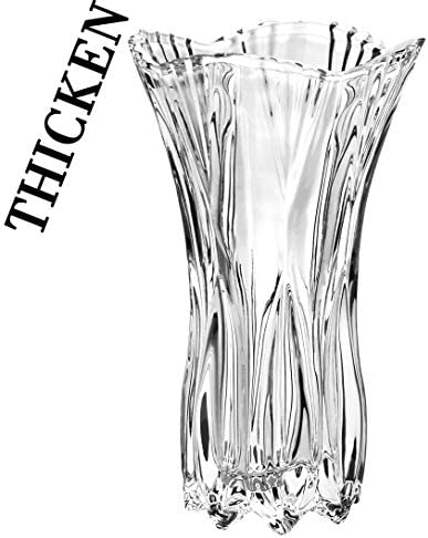 YISHENGRONG Flower Vase Large Size Phoenix Tail Shape Thickened Crystal Glass for Home Decor, Weddin