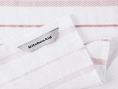 Amazon.com: KitchenAid Albany Kitchen Towel 4-Pack Set, Dried Rose/White, 16"x26" : Home & Kitch