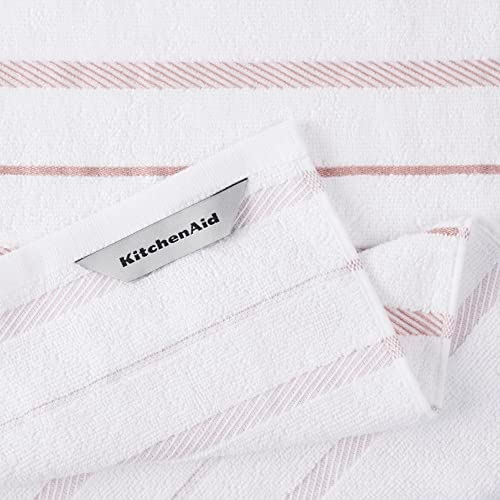 Amazon.com: KitchenAid Albany Kitchen Towel 4-Pack Set, Dried Rose/White, 16"x26" : Home & Kitch