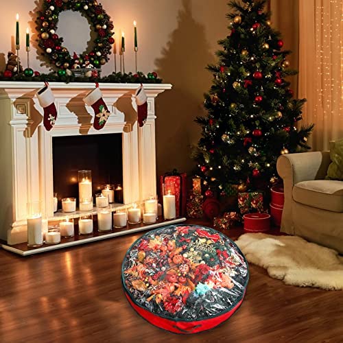 Amazon.com: Frcctre 36 Inch Christmas Wreath Storage Bag, Large Xmas Garland Container with Clear Wa