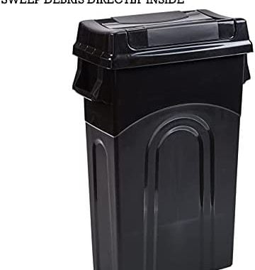 Amazon.com: United Solutions Highboy Waste Container with Swing Lid, 23 Gallon, Space Saving Slim Pr