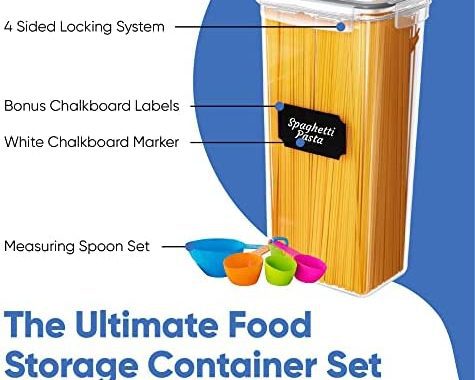 Amazon.com: Chef's Path Airtight Food Storage Containers Set with Lids (24 Pack) for Kitchen and Pan