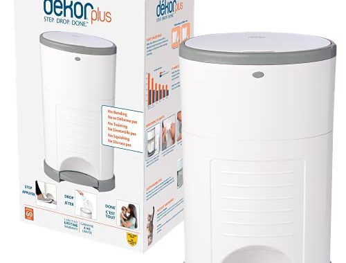 Amazon.com : Dekor Plus Hands-Free Diaper Pail | White | Easiest to Use | Just Step – Drop – Done |