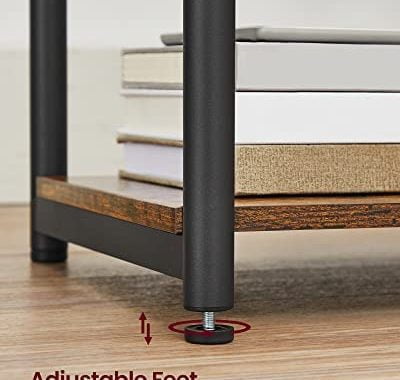 Amazon.com: VASAGLE Side Table with Charging Station, 3-Tier End Table with USB Ports and Outlets, N